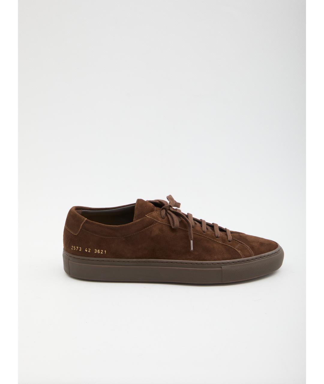 COMMON PROJECTS Коричневые кожаные низкие кроссовки / кеды, фото 6