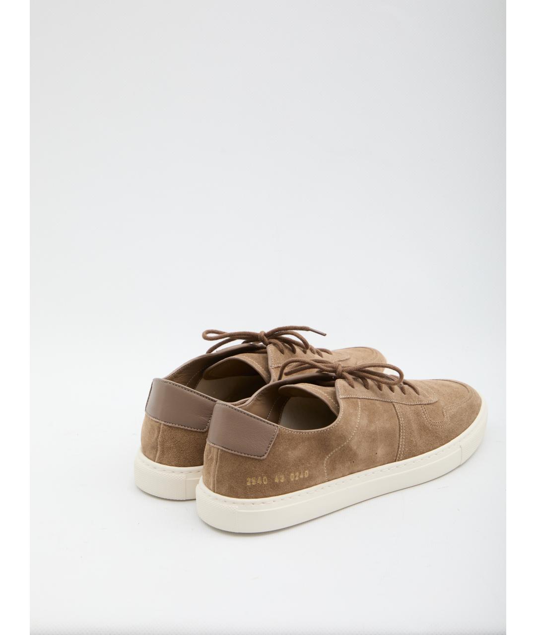 COMMON PROJECTS Коричневые кожаные низкие кроссовки / кеды, фото 3