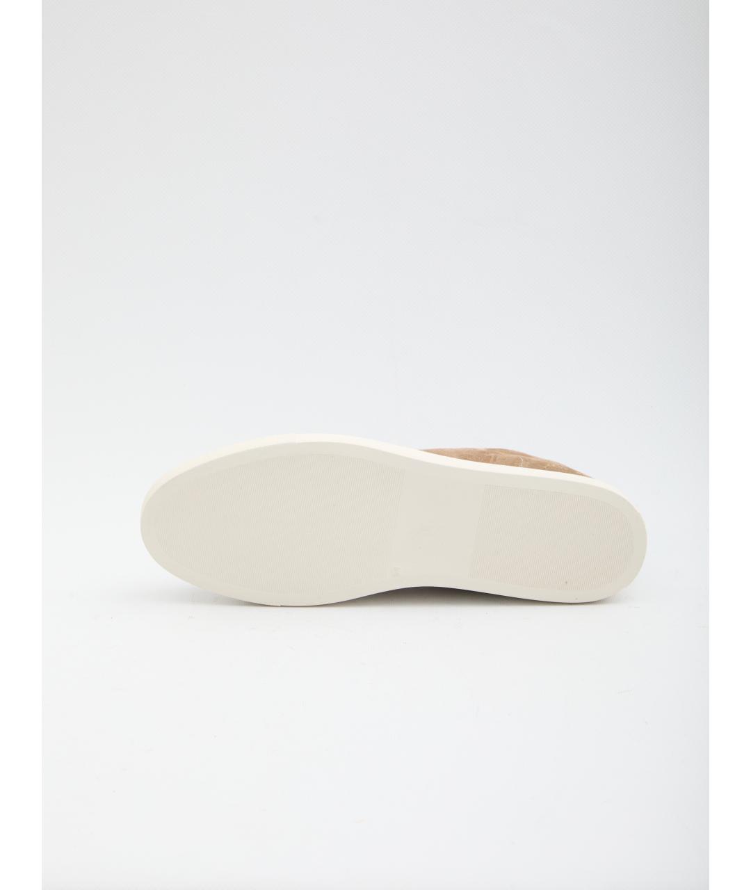 COMMON PROJECTS Коричневые кожаные низкие кроссовки / кеды, фото 4