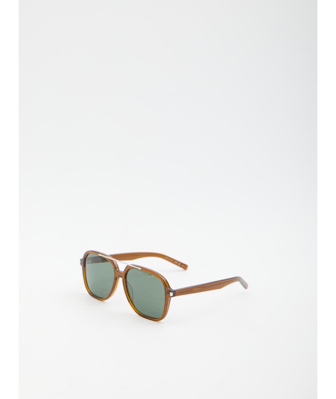 SAINT LAURENT Коричневые солнцезащитные очки, фото 2