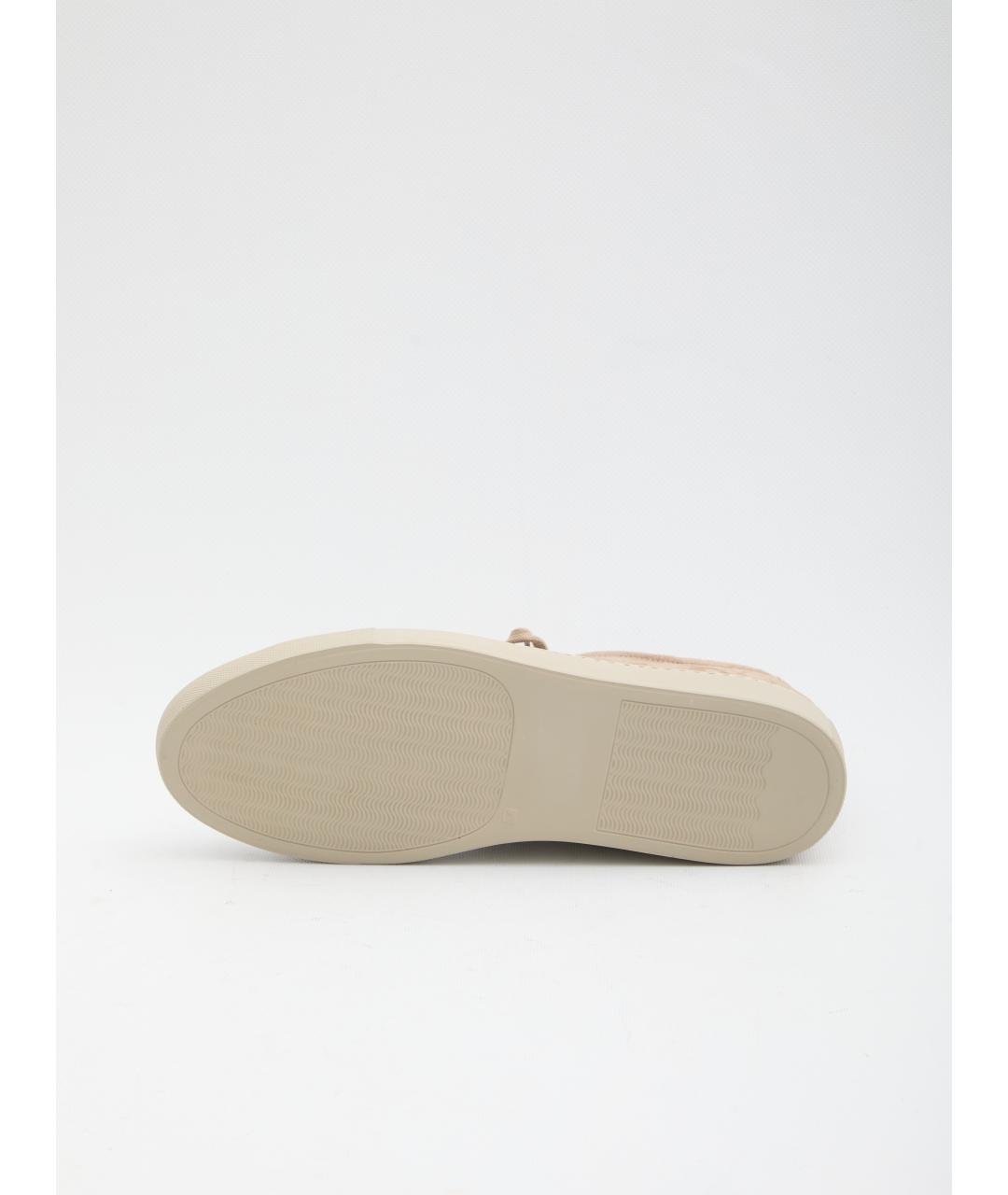 COMMON PROJECTS Коричневые кожаные низкие кроссовки / кеды, фото 4