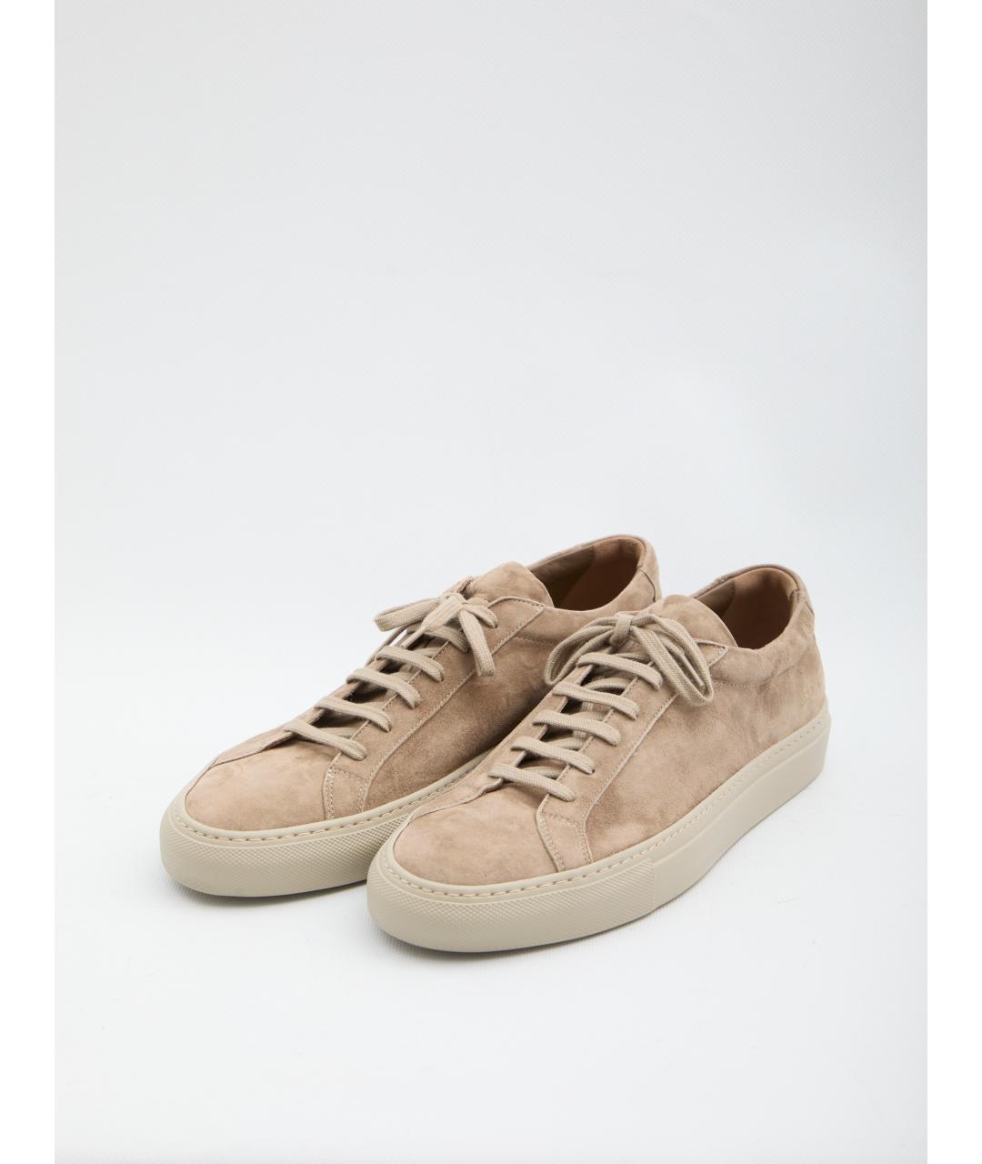 COMMON PROJECTS Коричневые кожаные низкие кроссовки / кеды, фото 2
