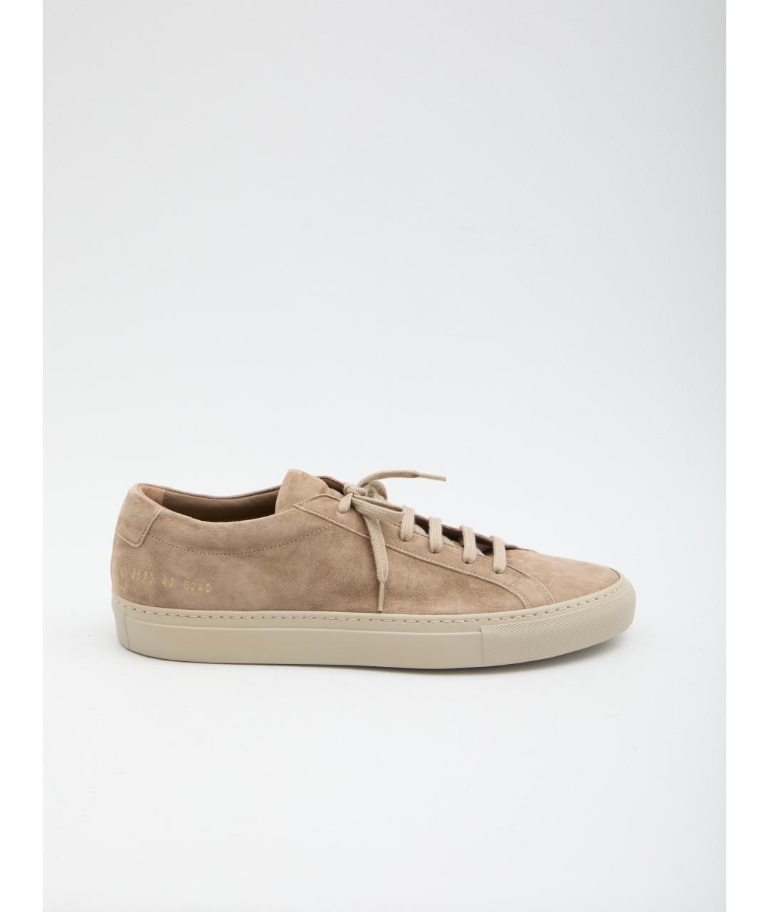 COMMON PROJECTS Коричневые кожаные низкие кроссовки / кеды, фото 6