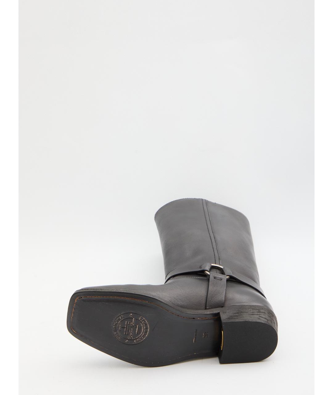 GOLDEN GOOSE DELUXE BRAND Черные кожаные сапоги, фото 4