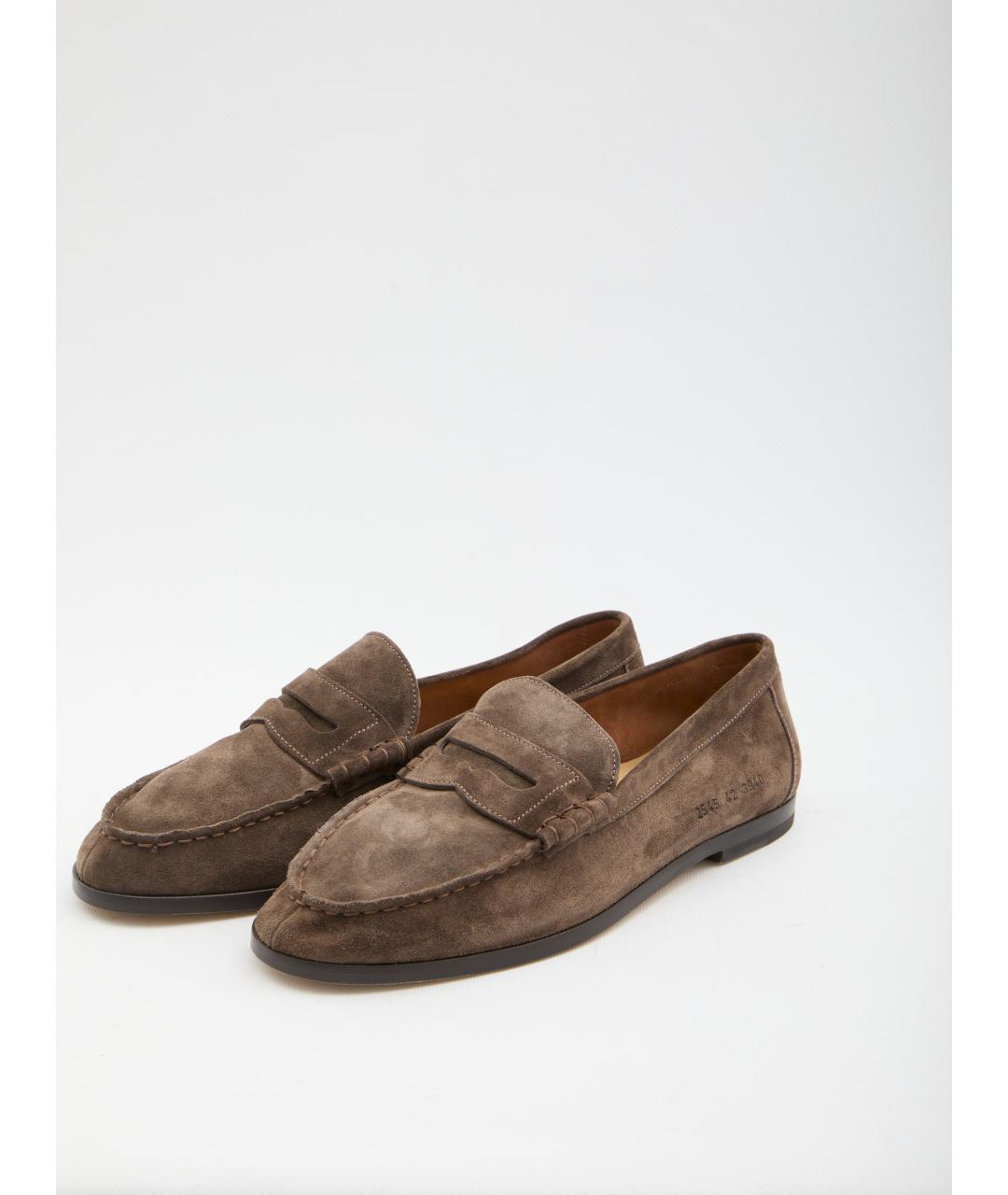 COMMON PROJECTS Коричневые кожаные лоферы, фото 2