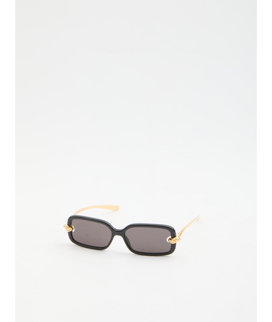 BOTTEGA VENETA Черные металлические солнцезащитные очки, фото 3