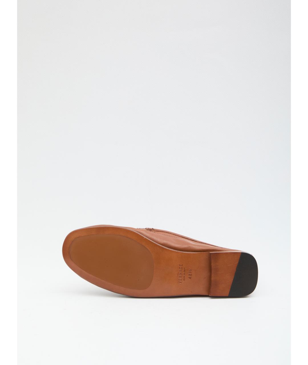 VERSACE Коричневые кожаные лоферы, фото 4