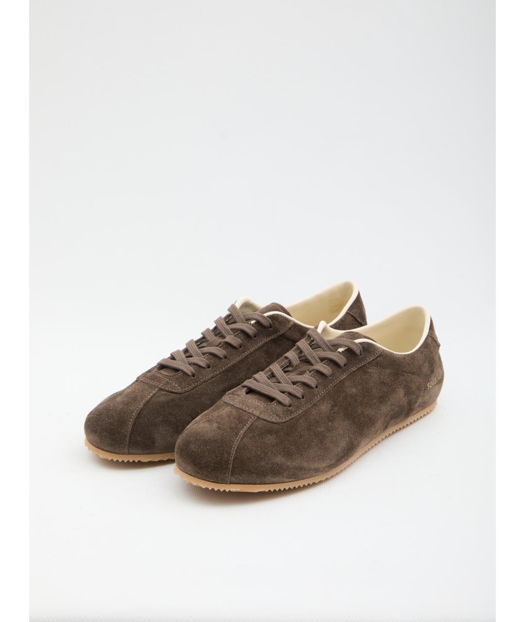 COMMON PROJECTS Хаки замшевые низкие кроссовки / кеды, фото 2