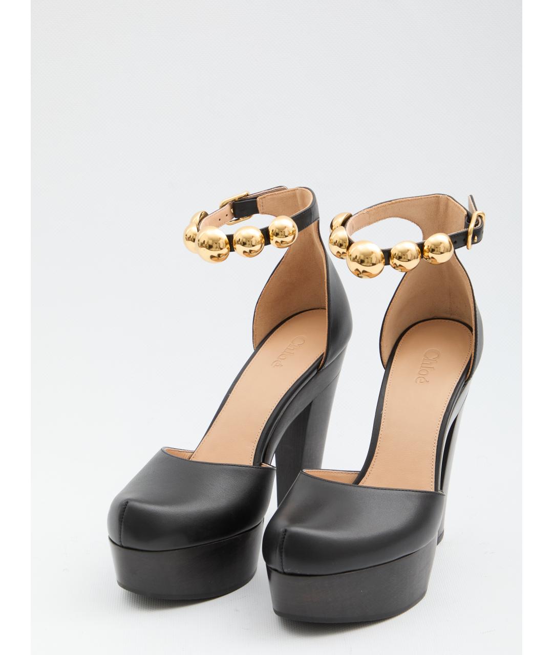 CHLOE Черные кожаные туфли, фото 2