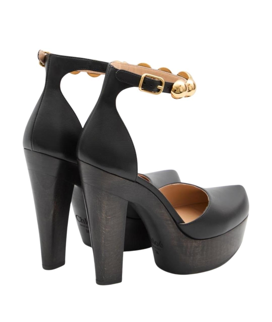 CHLOE Черные кожаные туфли, фото 3