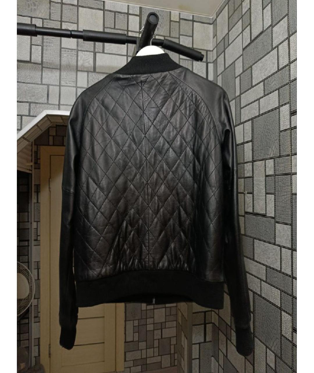 Y-3 Черная кожаная куртка, фото 2