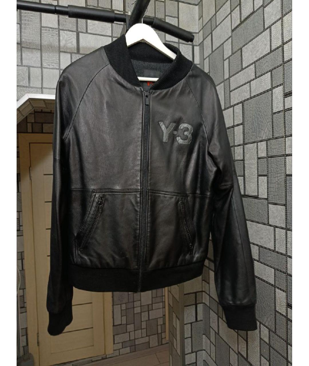 Y-3 Черная кожаная куртка, фото 7