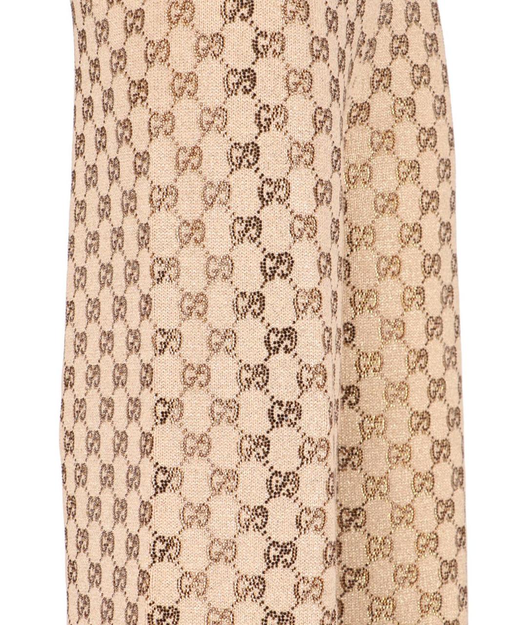 GUCCI Бежевые шерстяные брюки широкие, фото 4