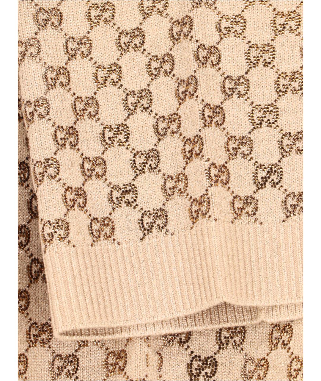 GUCCI Бежевые шерстяные брюки широкие, фото 5