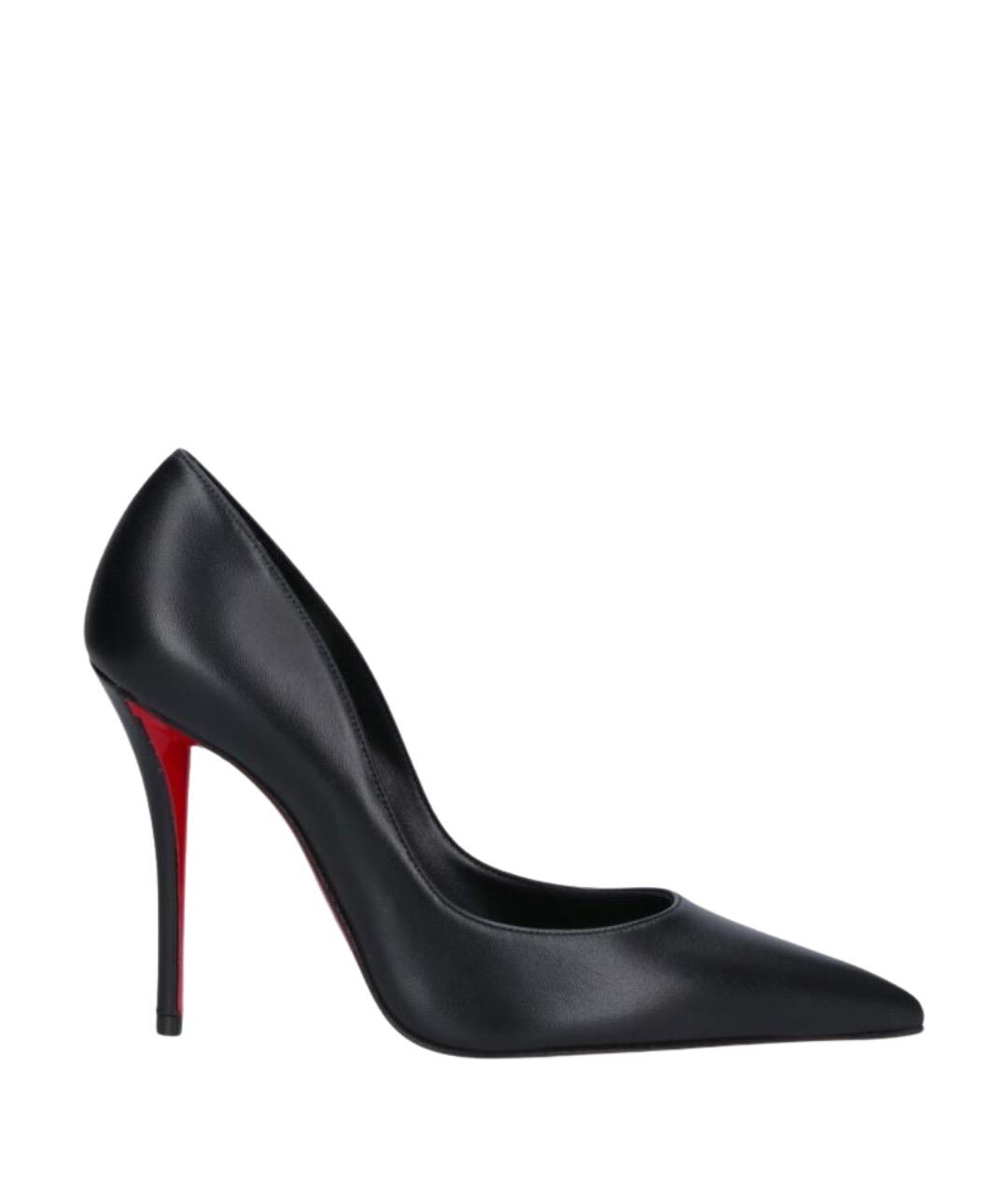 CHRISTIAN LOUBOUTIN Черные кожаные туфли, фото 1