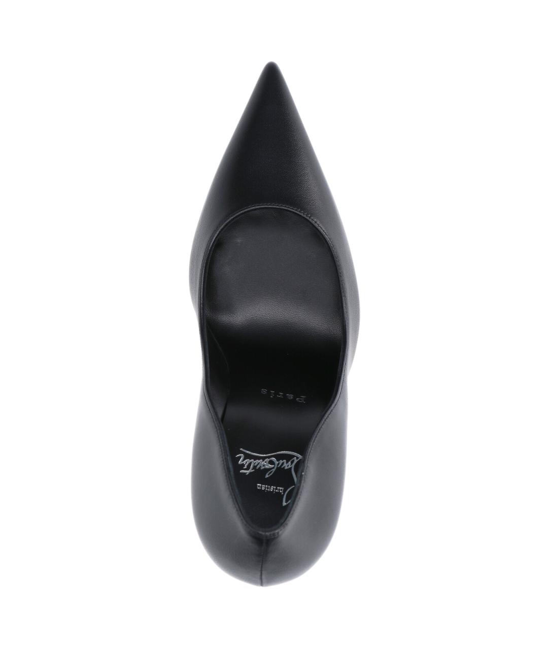 CHRISTIAN LOUBOUTIN Черные кожаные туфли, фото 5