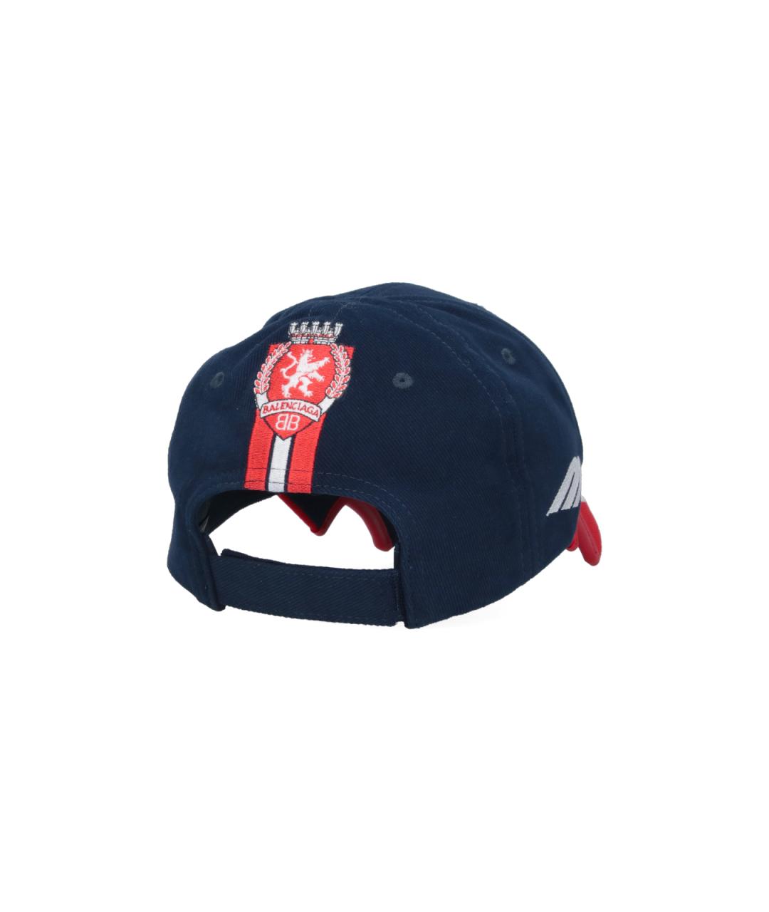 BALENCIAGA Синяя хлопковая кепка/бейсболка, фото 2