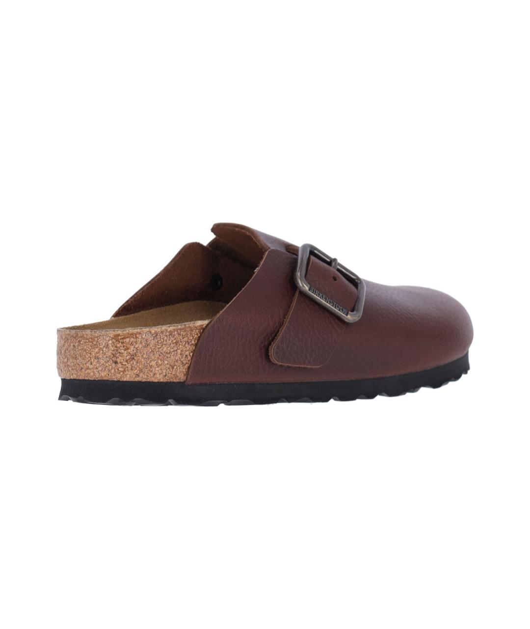 BIRKENSTOCK Коричневые кожаные сандалии, фото 4