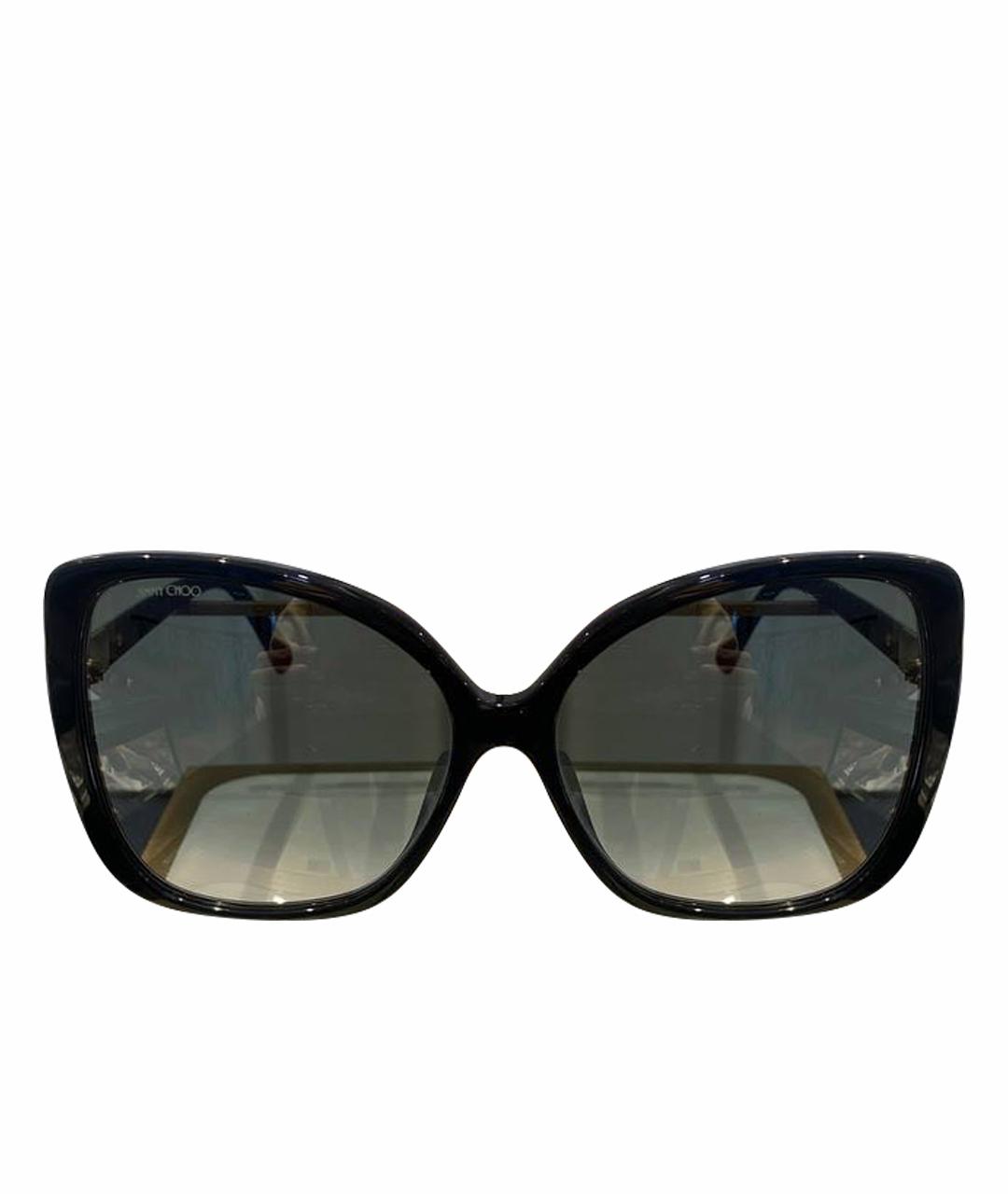 JIMMY CHOO Черные пластиковые солнцезащитные очки, фото 1