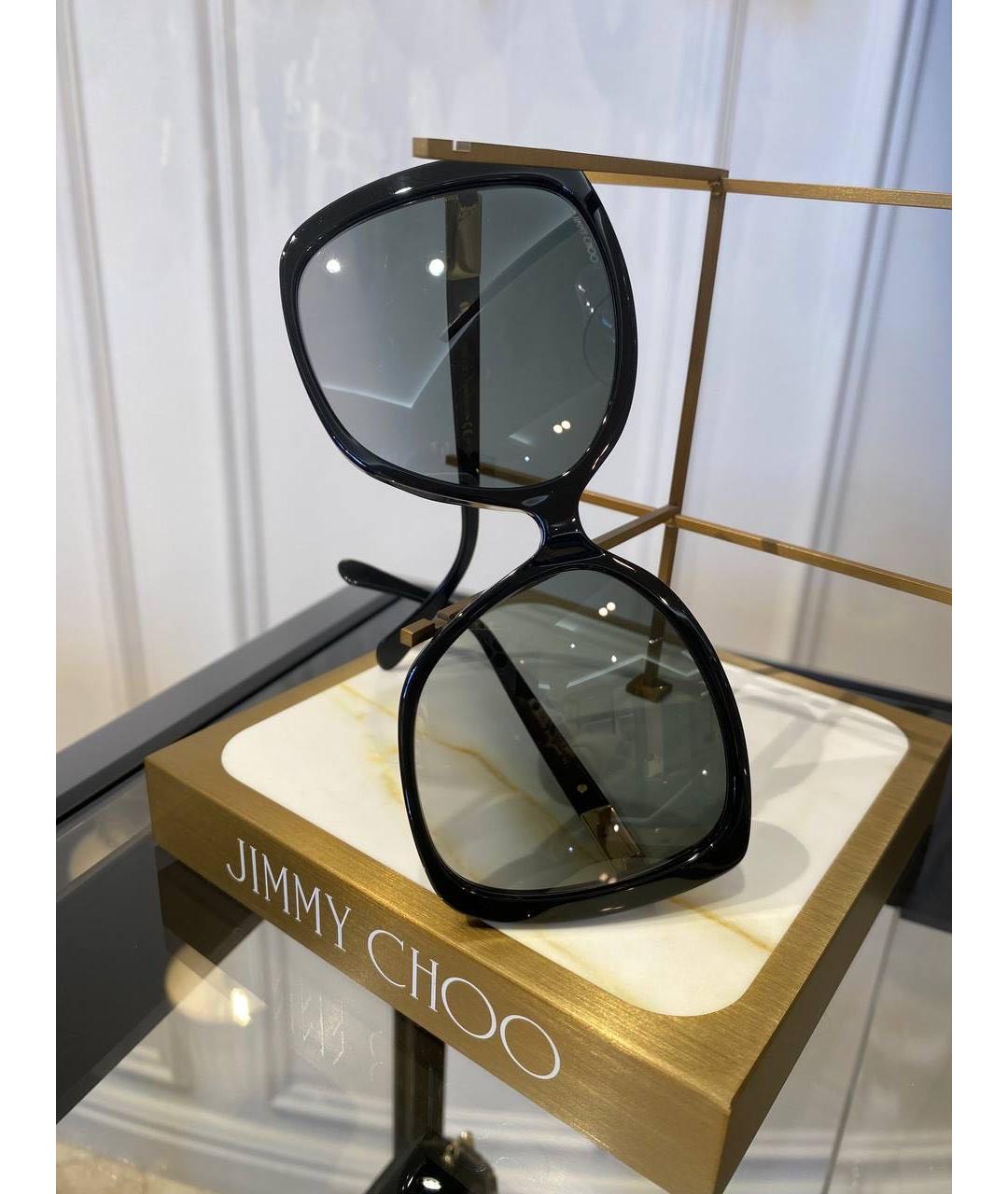 JIMMY CHOO Черные пластиковые солнцезащитные очки, фото 3