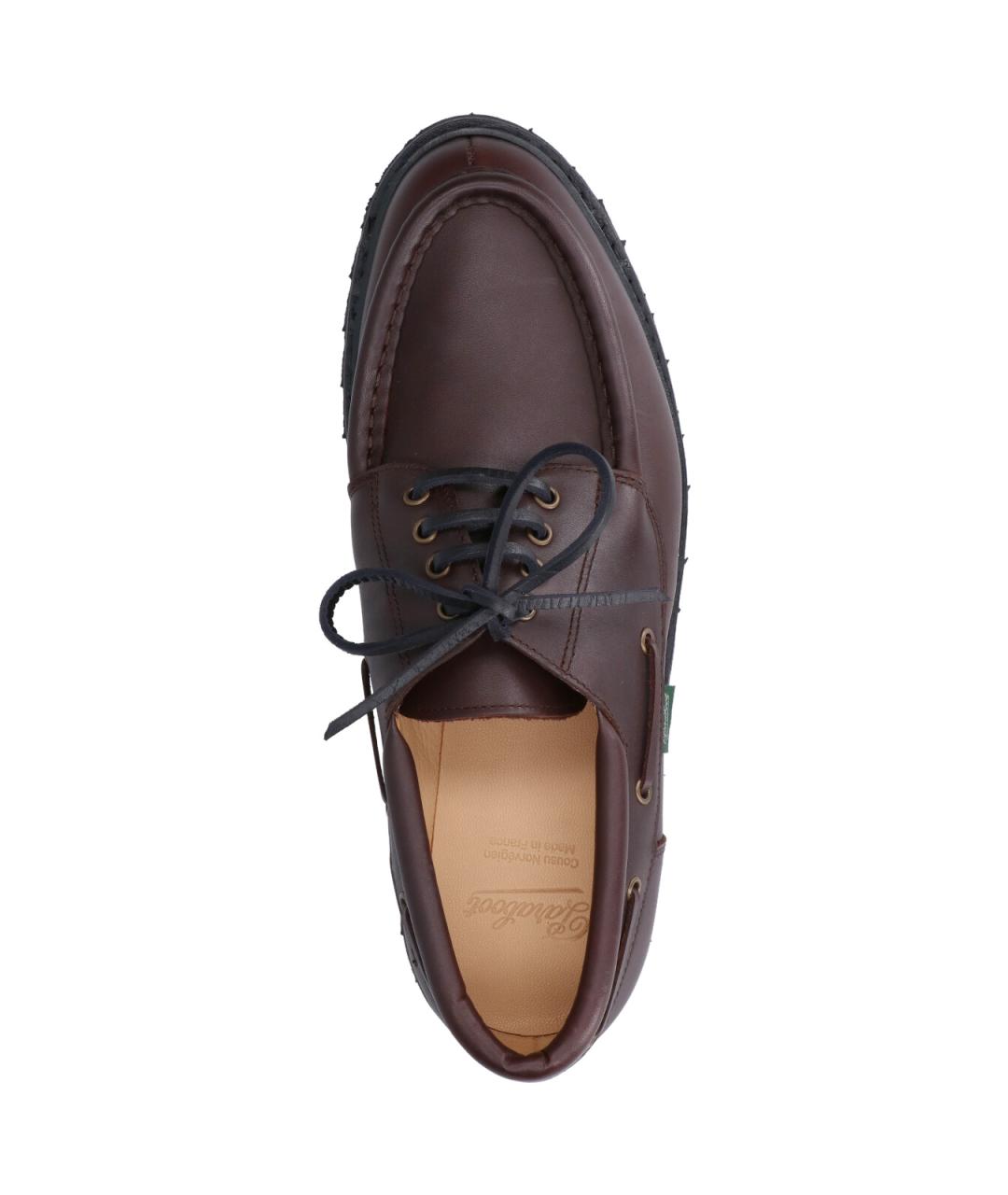 PARABOOT Коричневые кожаные низкие ботинки, фото 5