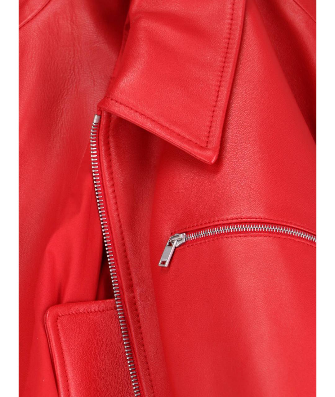 JIL SANDER Красная кожаная куртка, фото 5