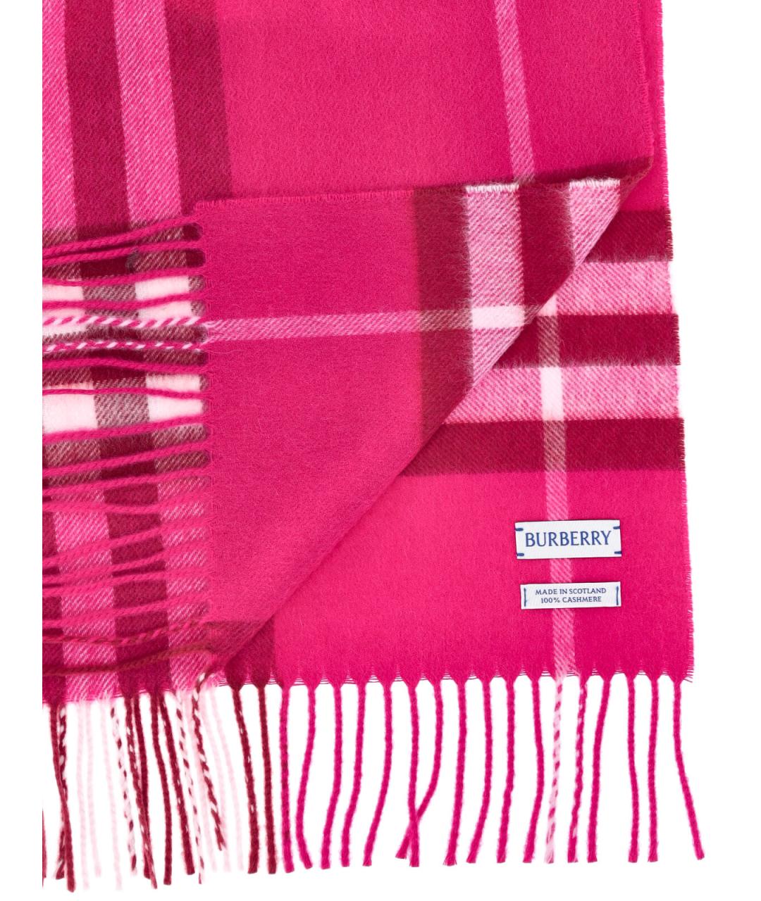 BURBERRY Розовый кашемировый шарф, фото 3