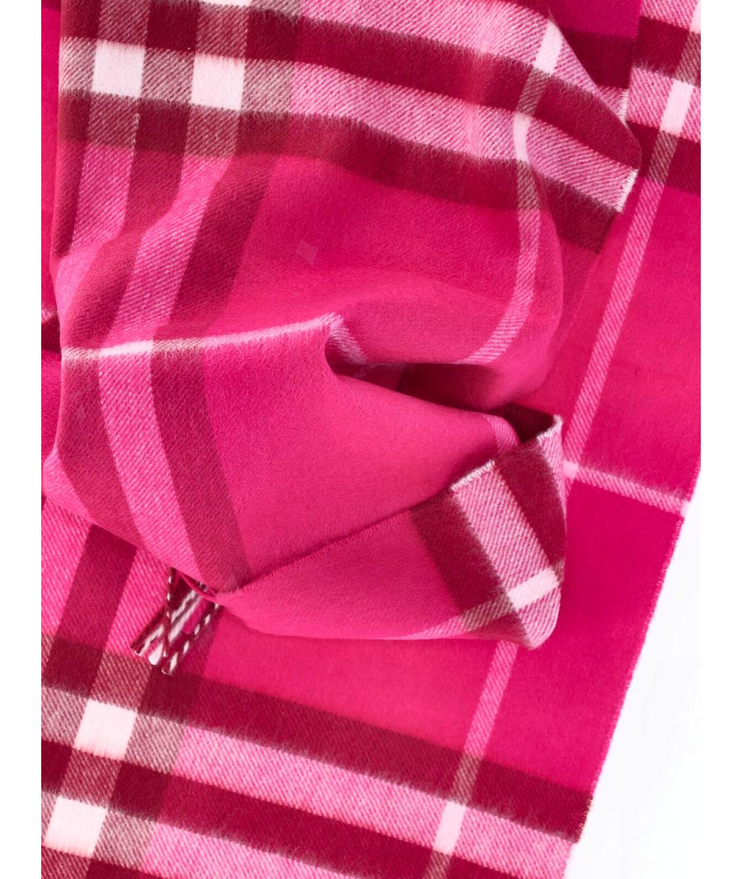 BURBERRY Розовый кашемировый шарф, фото 2
