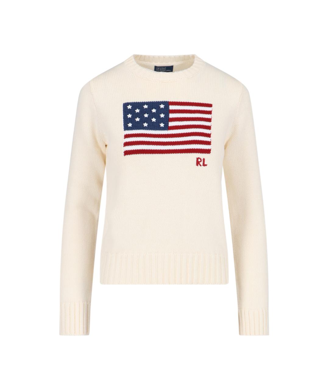 POLO RALPH LAUREN Белый шерстяной джемпер / свитер, фото 1