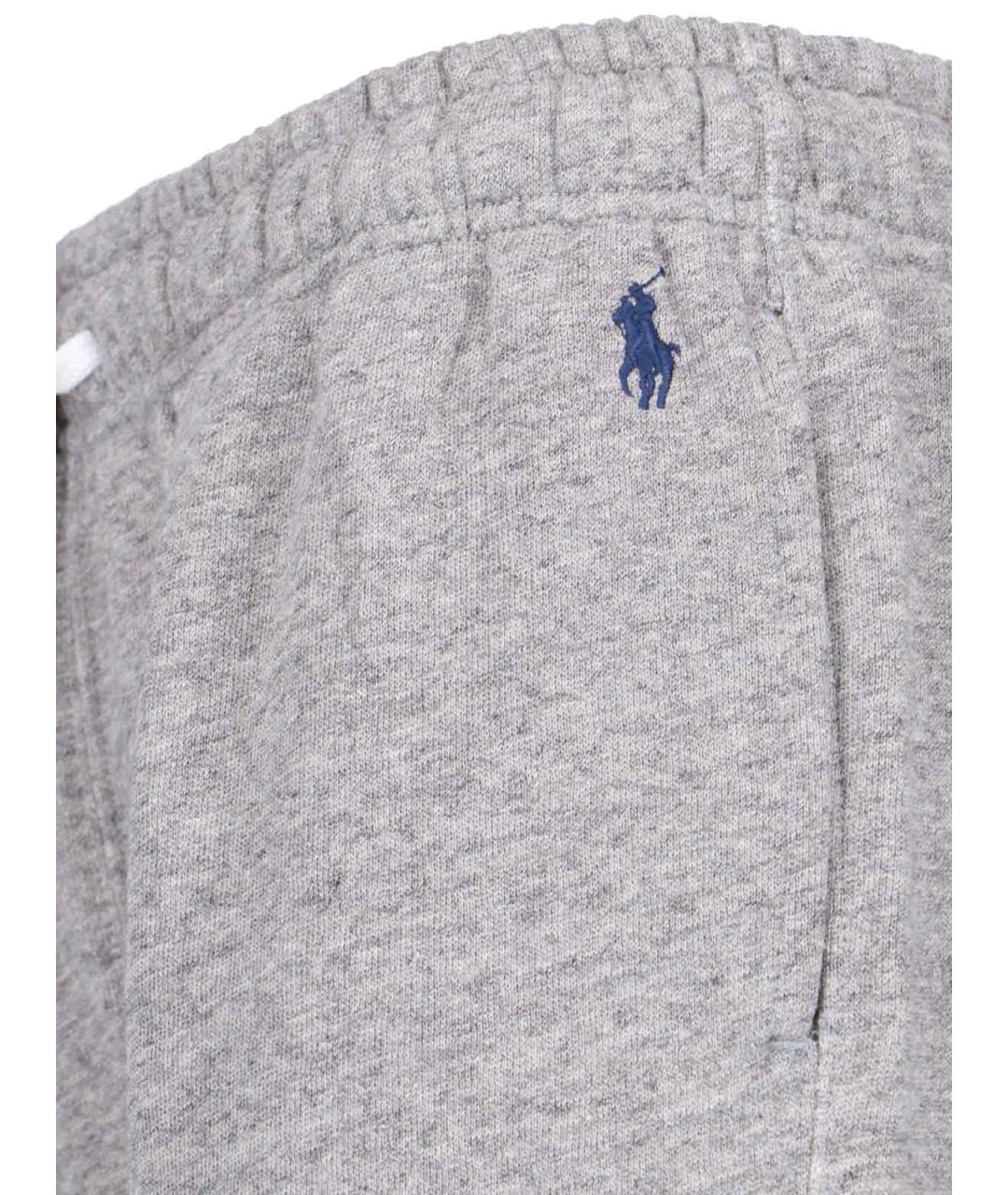 POLO RALPH LAUREN Серые хлопковые прямые брюки, фото 3