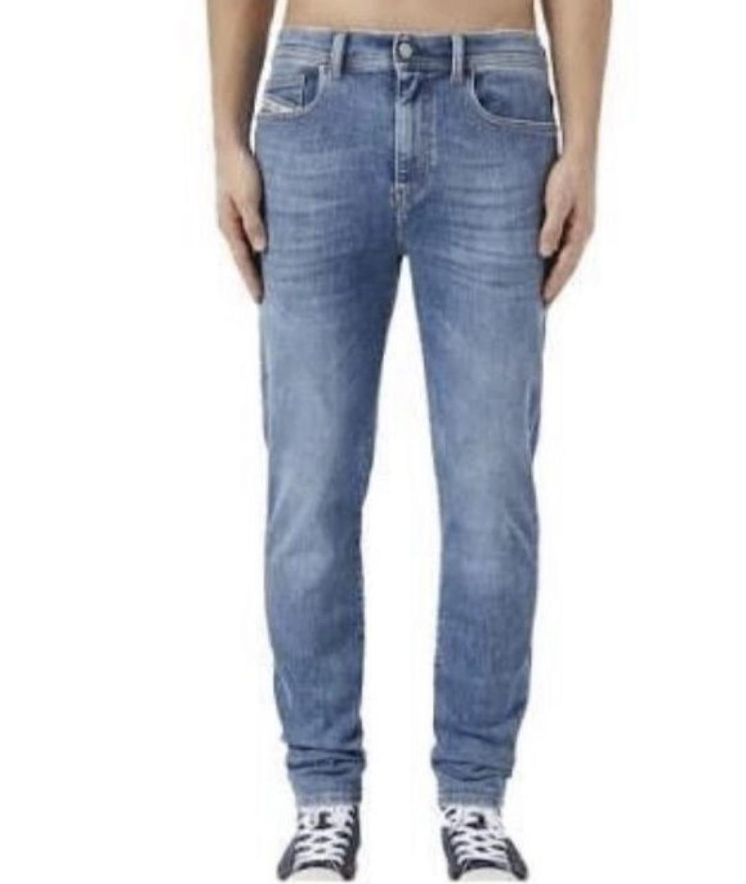 DIESEL Синие хлопковые джинсы скинни, фото 3