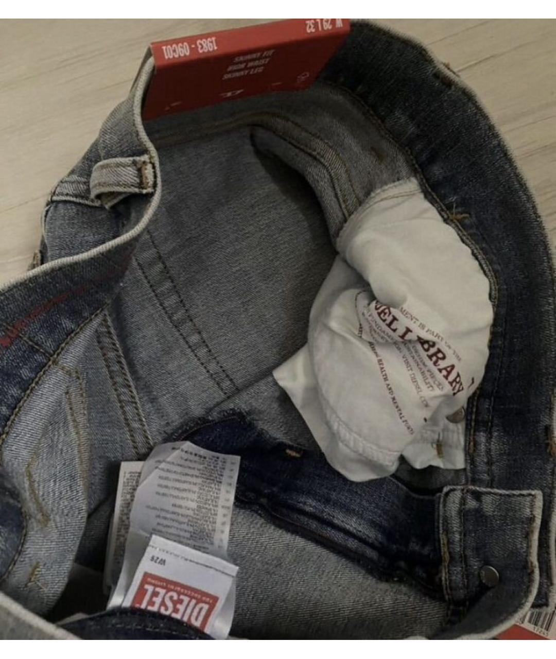 DIESEL Синие хлопковые джинсы скинни, фото 7