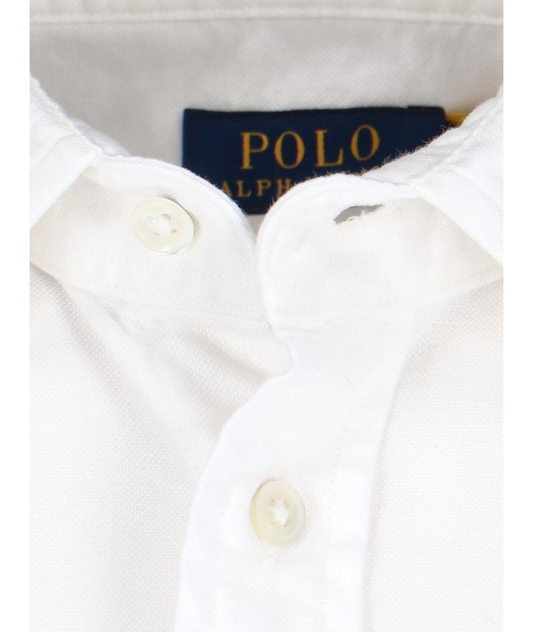 POLO RALPH LAUREN Белая хлопковая рубашка, фото 5