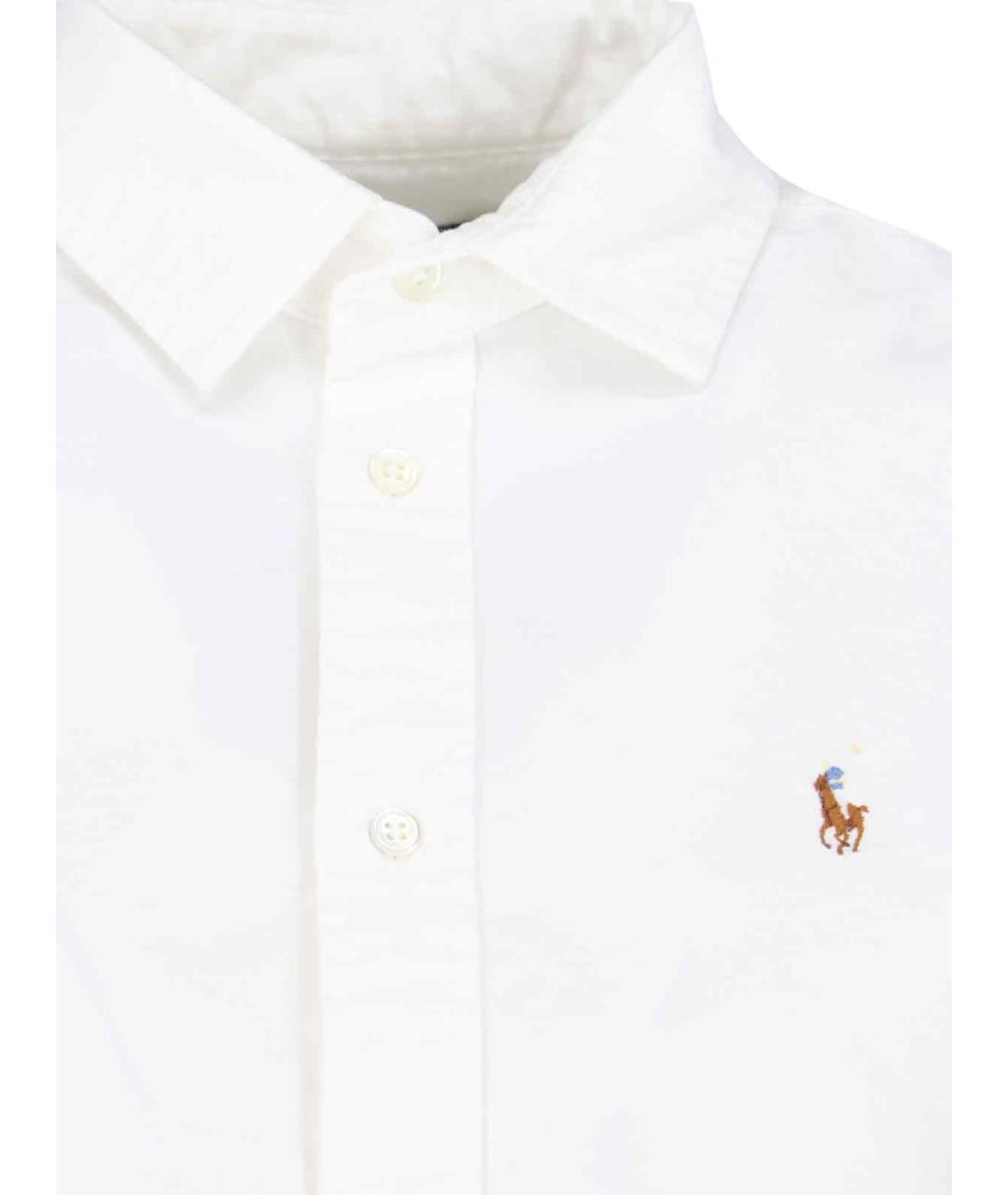 POLO RALPH LAUREN Белая хлопковая рубашка, фото 3