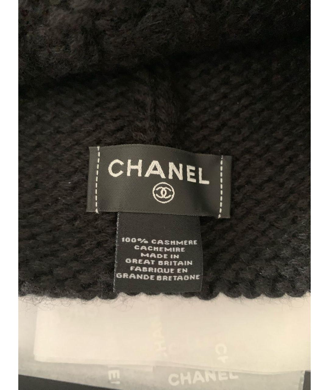 CHANEL Черная кашемировая шапка, фото 3