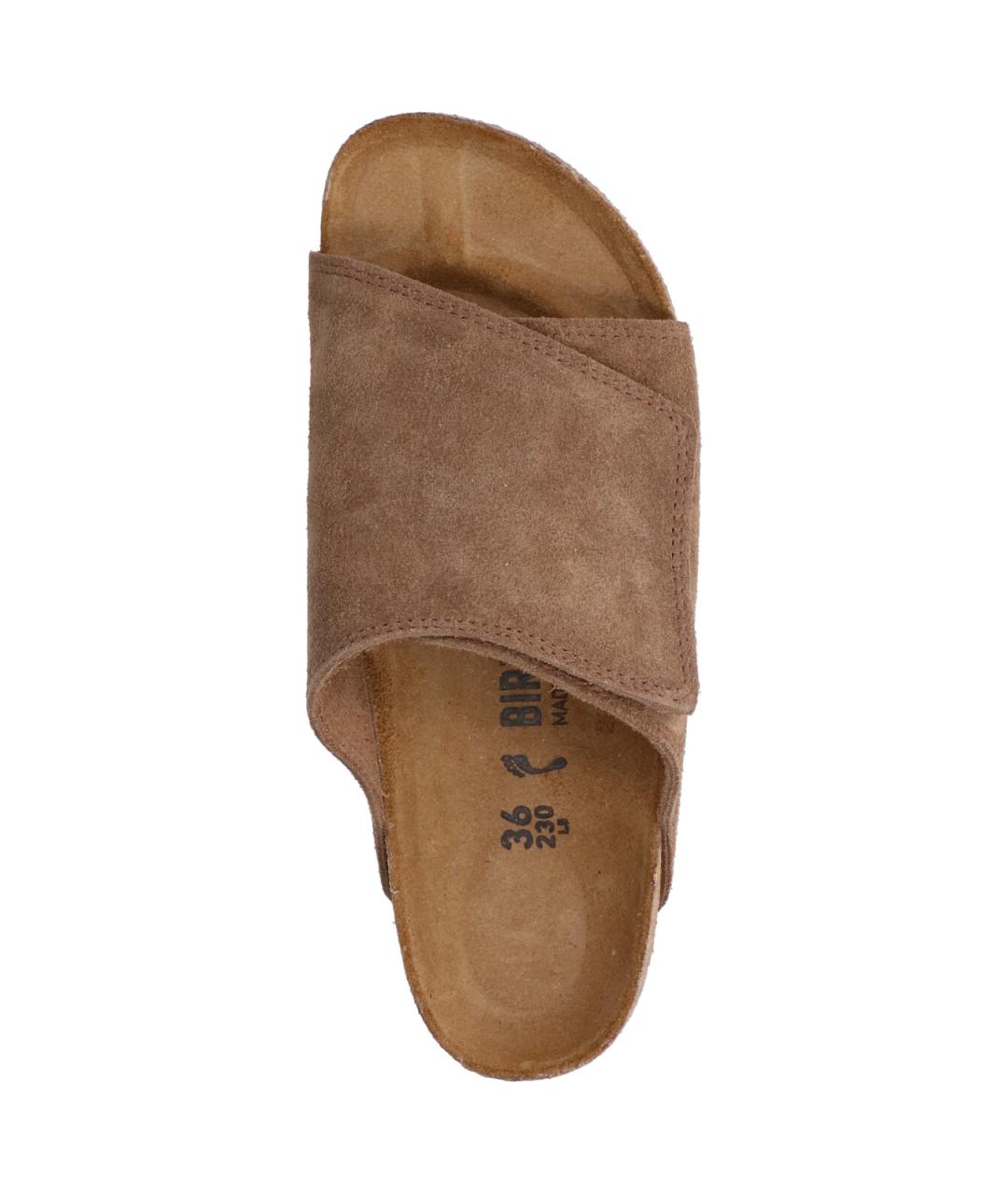 BIRKENSTOCK Коричневые замшевые шлепанцы, фото 5