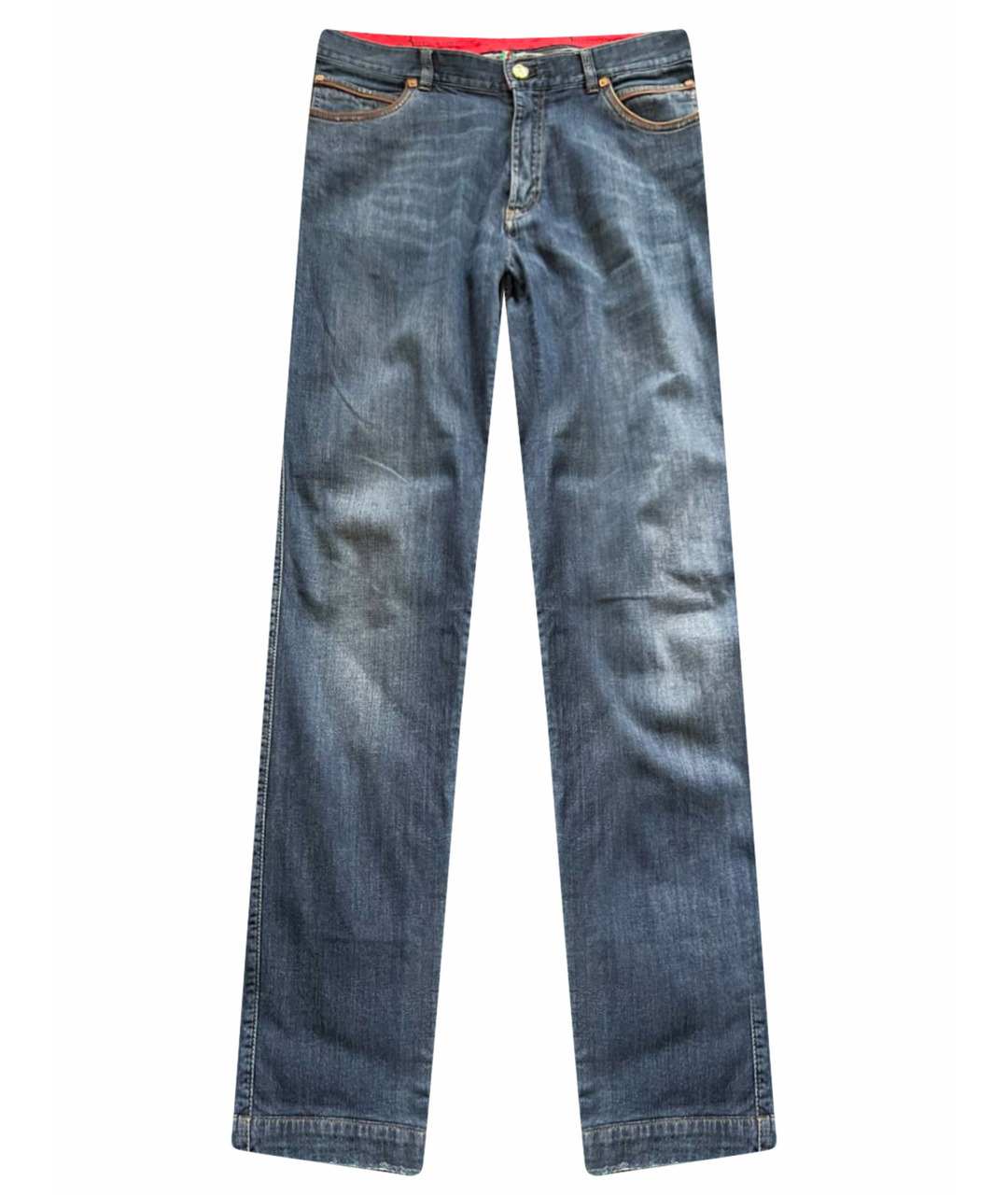 BILLIONAIRE Темно-синие хлопко-эластановые прямые джинсы, фото 1