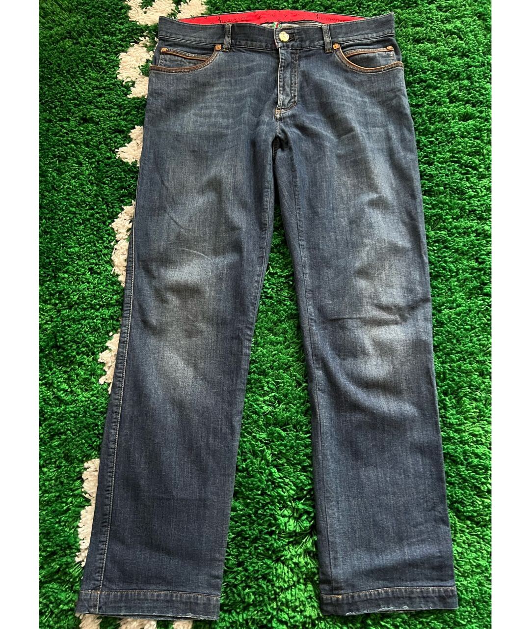 BILLIONAIRE Темно-синие хлопко-эластановые прямые джинсы, фото 6