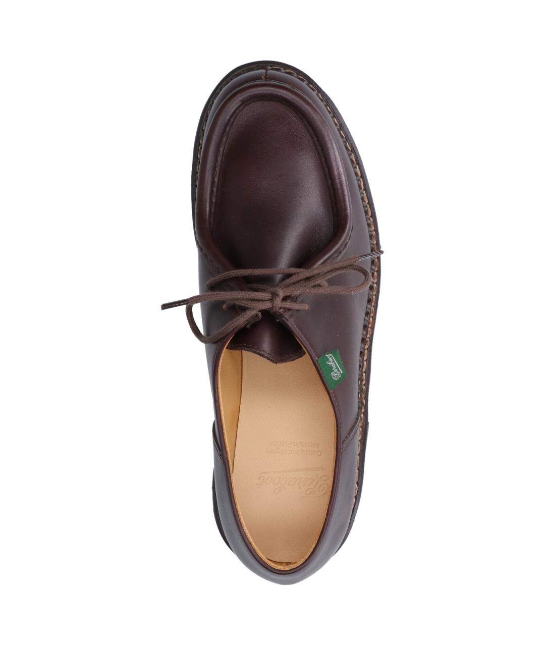 PARABOOT Коричневые кожаные низкие ботинки, фото 5