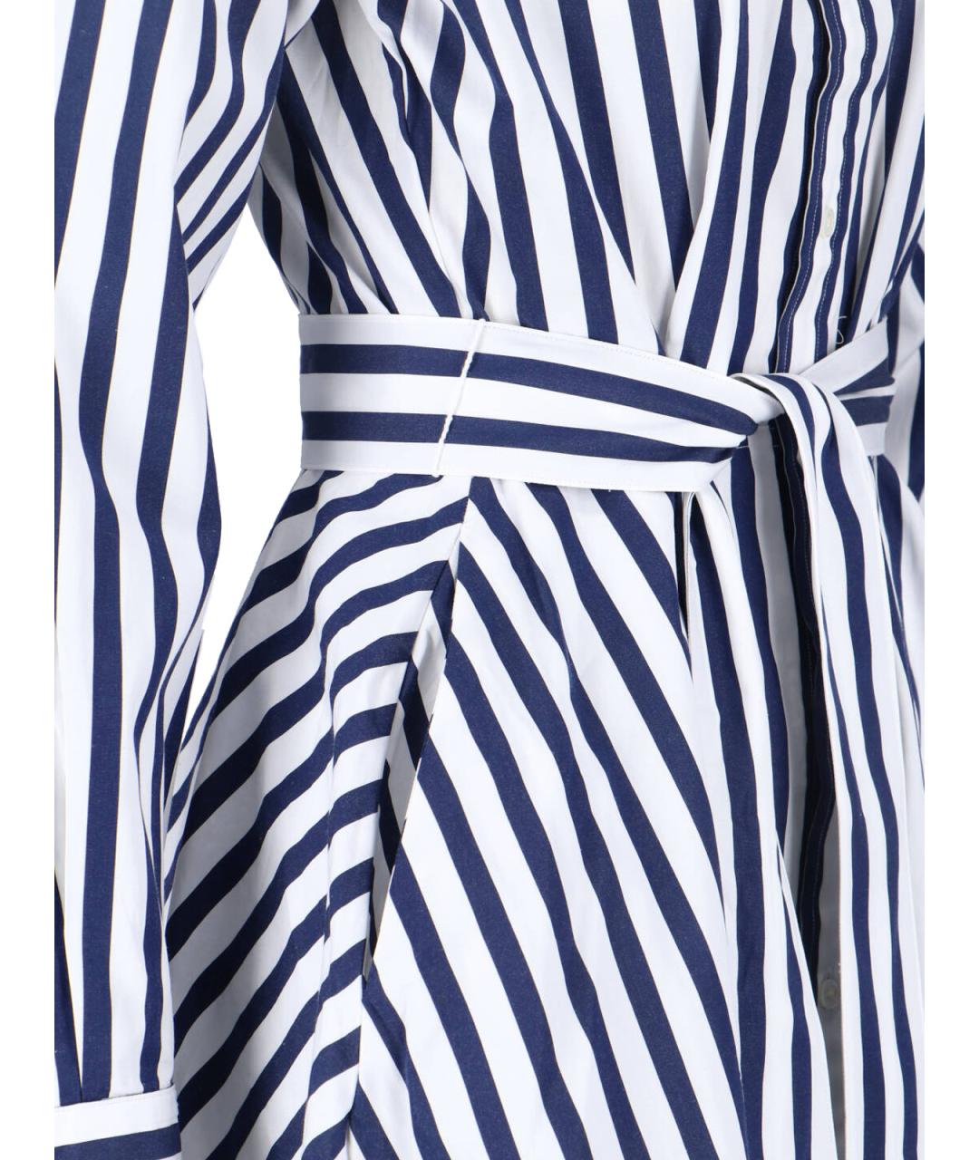 POLO RALPH LAUREN Синее хлопковое повседневное платье, фото 3