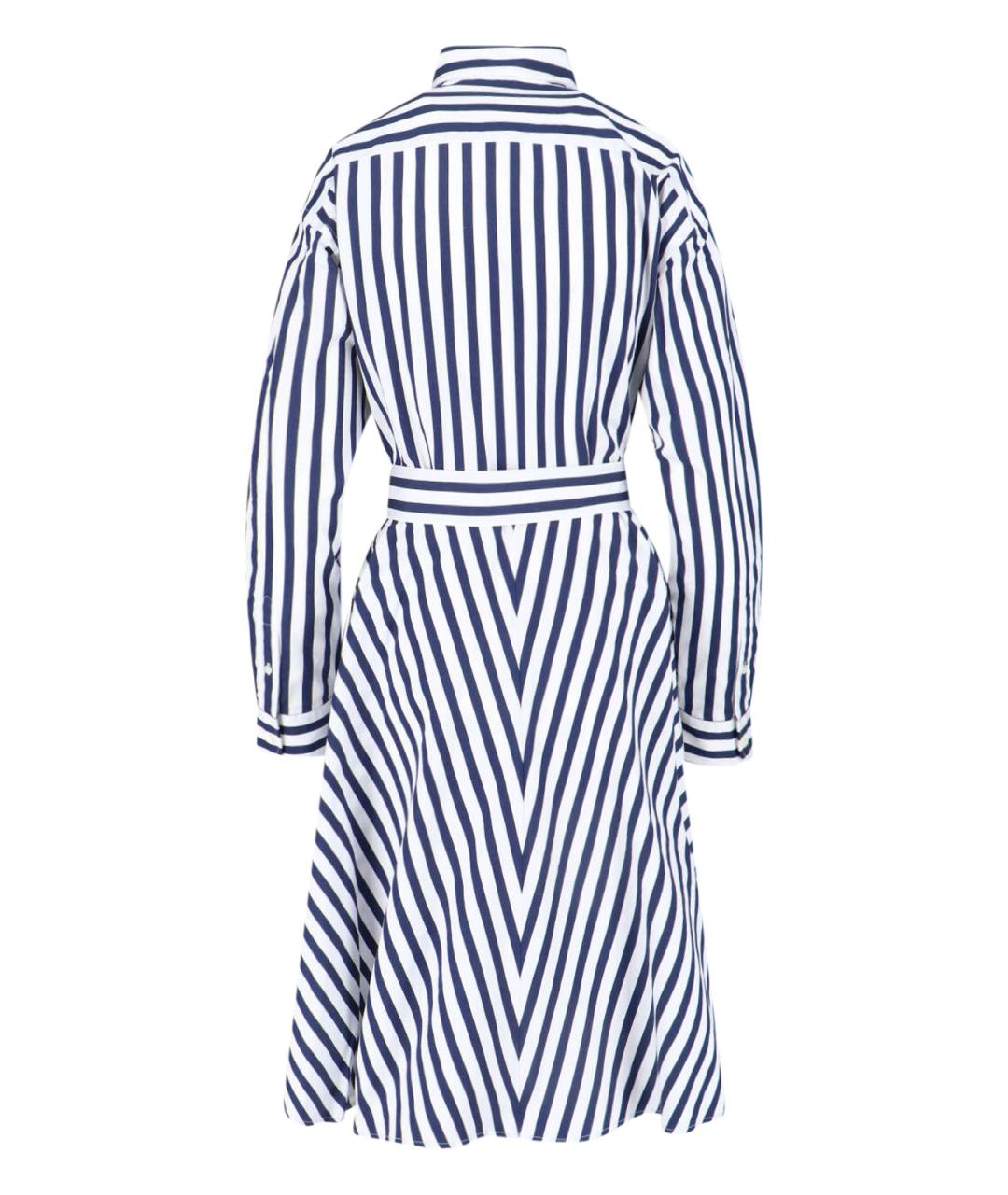 POLO RALPH LAUREN Синее хлопковое повседневное платье, фото 2