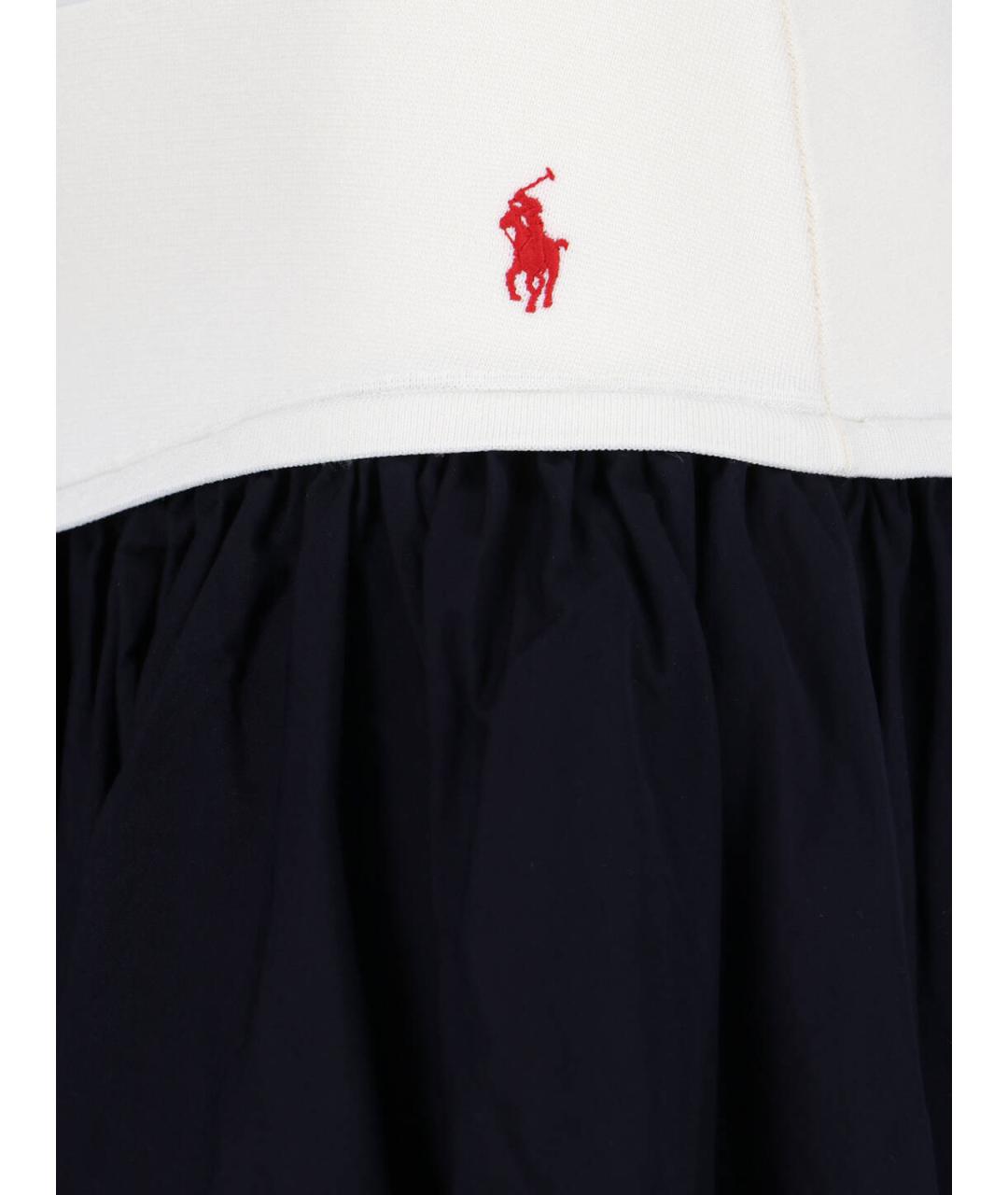 POLO RALPH LAUREN Темно-синяя юбка миди, фото 4