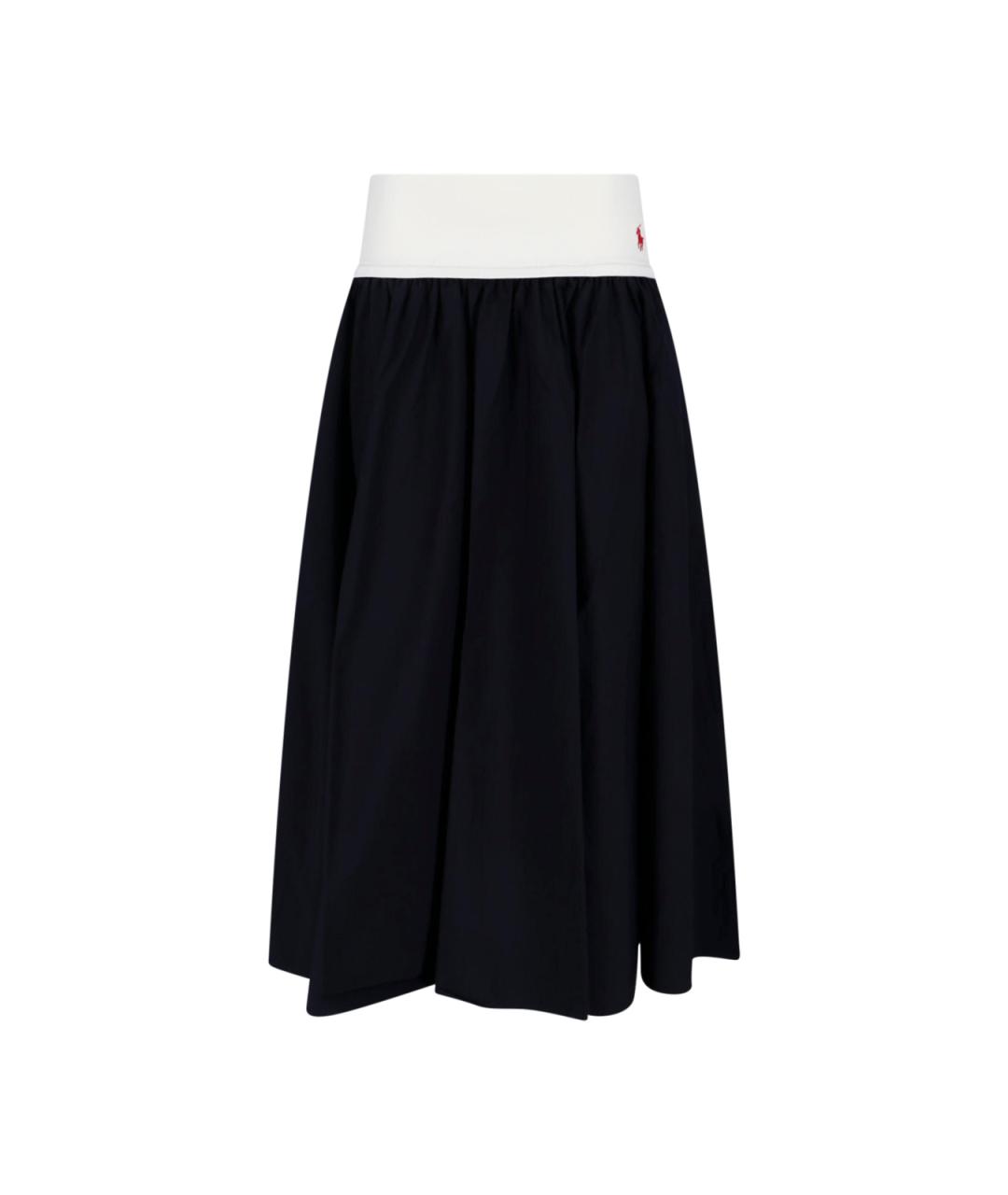 POLO RALPH LAUREN Темно-синяя юбка миди, фото 1