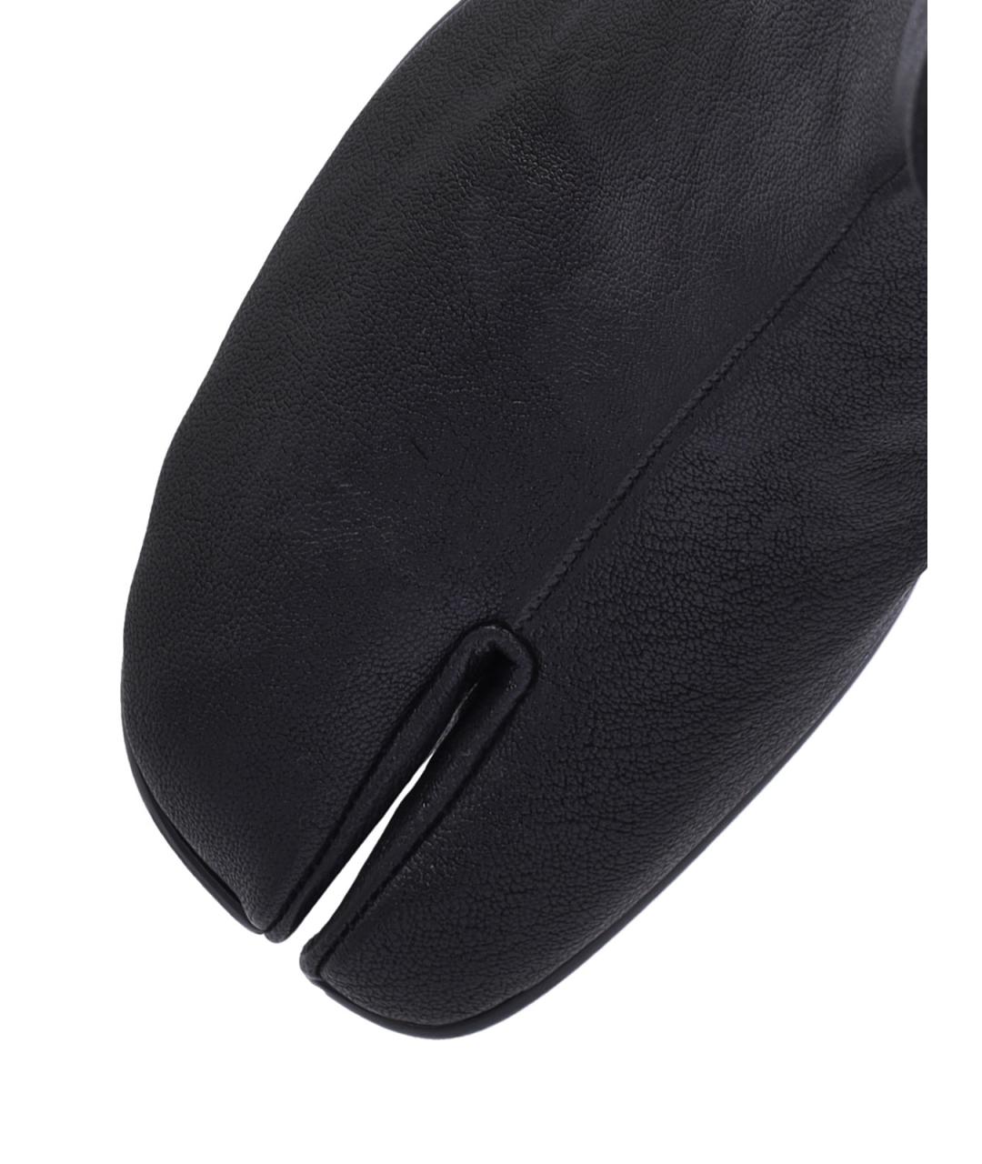 MAISON MARGIELA Черные кожаные высокие ботинки, фото 5