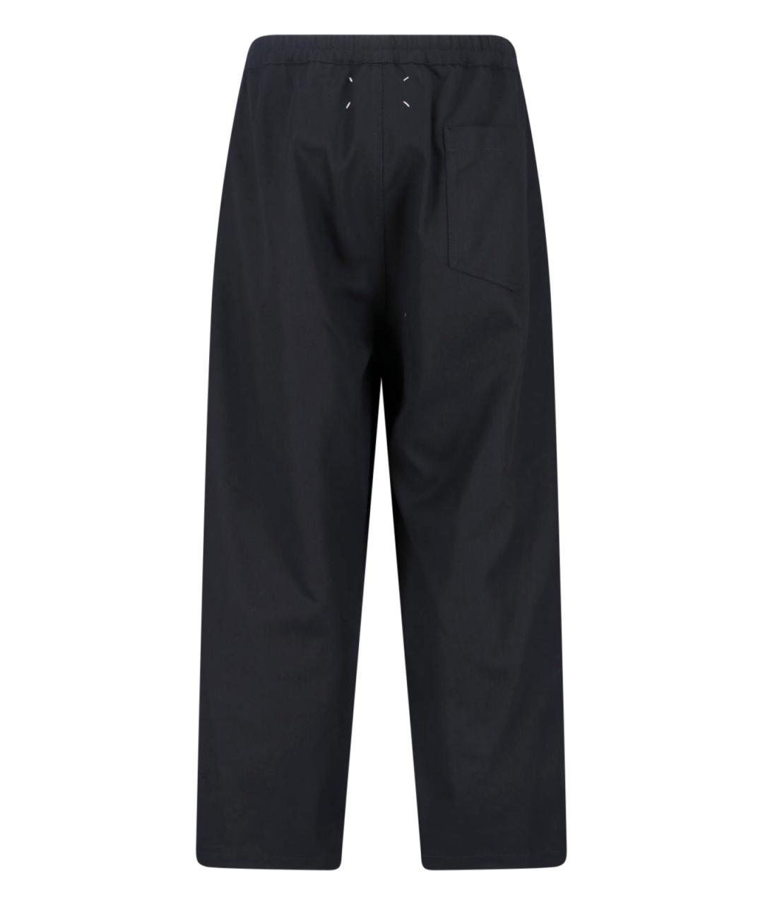 MAISON MARGIELA Черные полиэстеровые повседневные брюки, фото 2