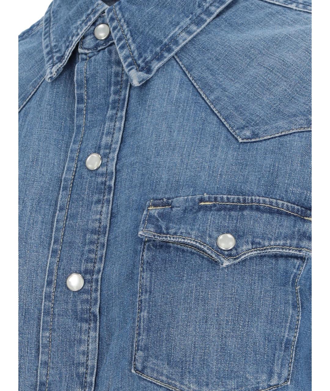 POLO RALPH LAUREN Синяя хлопковая рубашка, фото 3