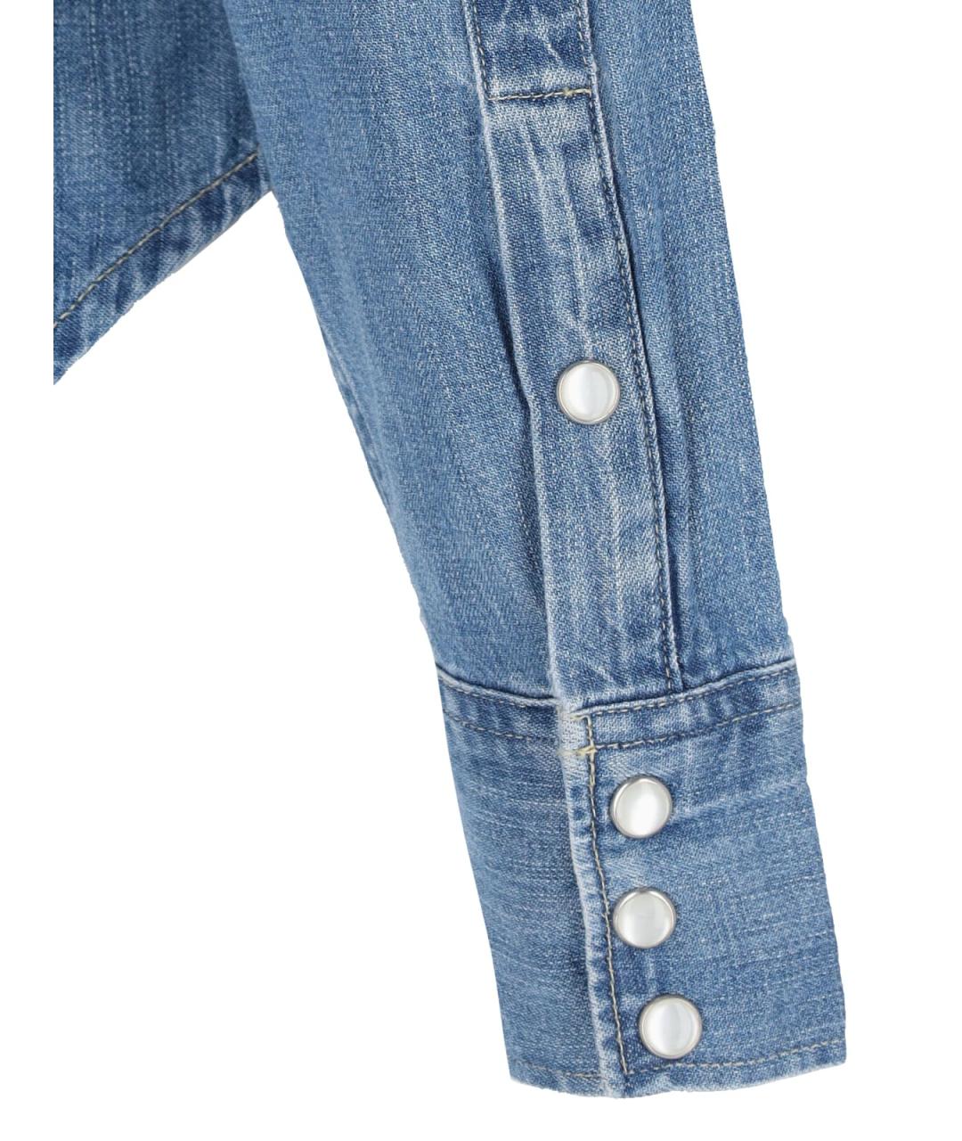 POLO RALPH LAUREN Синяя хлопковая рубашка, фото 5