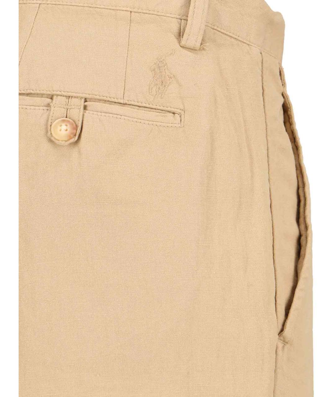POLO RALPH LAUREN Бежевые повседневные брюки, фото 4