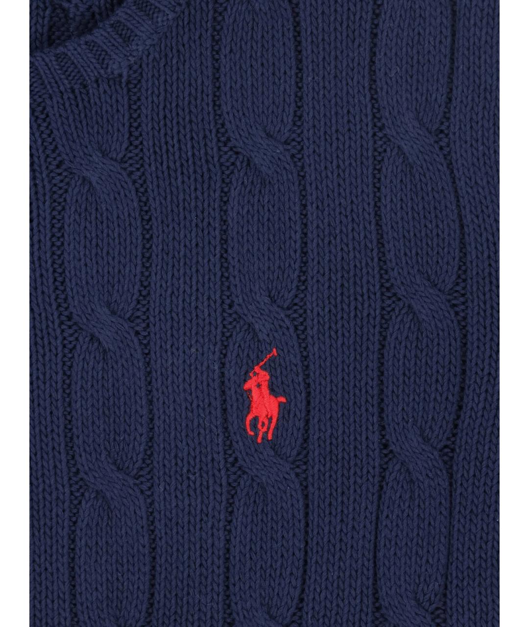 POLO RALPH LAUREN Синий хлопковый джемпер / свитер, фото 3