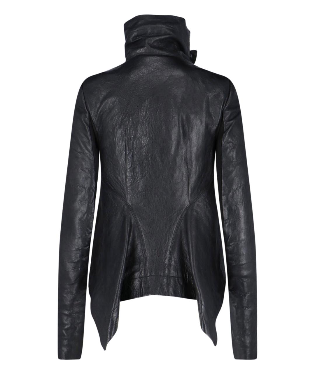 RICK OWENS Черная кожаная куртка, фото 2